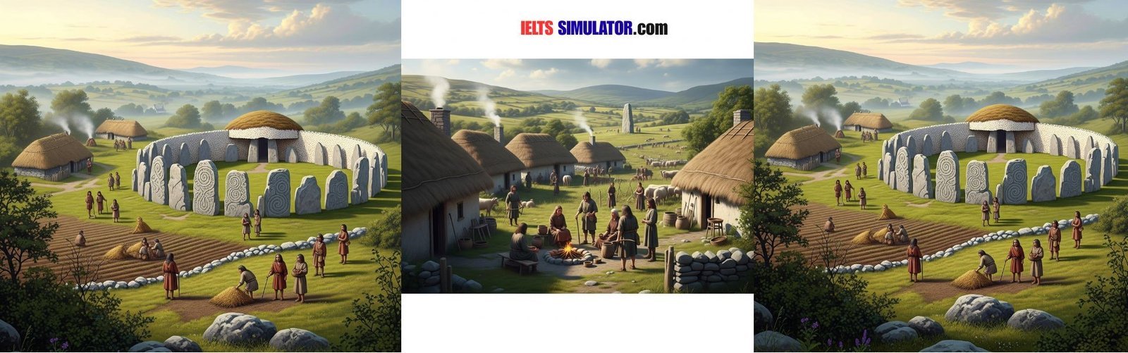 IELTS SIMULATOR ONLINE ACADEMIC IELTS LISTENING-  IRELAND IN THE NEOLITHIC PERIOD S35AT4 FREE COMPUTER DELIVERED ONLINE