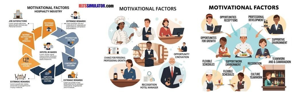 IELTS READING EASY DEMO - Motivational factors and the hospitality industry A critical ingredient in the success of hotels is developing their employees