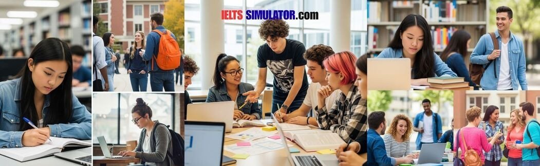 IELTS SIMULATOR ONLINE ACADEMIC IELTS LISTENING- 'Student Life'. Video Project S30AT3 FREE COMPUTER DELIVERED ONLINE