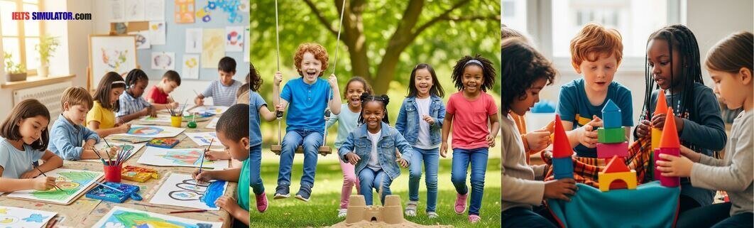 IELTS SIMULATOR ONLINE IELTS READING EASY DEMO - THE IMPORTANCE OF CHILDREN’S PLAY Brick by brick, six-year-old Alice is building a magical kingdom