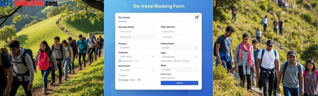 IELTS SIMULATOR ONLINE ACADEMIC LISTENING - Go-travel Booking Form S40AT1 FREE COMPUTER DELIVERED ONLINE IELTS SIMULATION