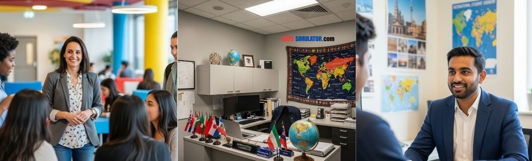 IELTS SIMULATOR ONLINE ACADEMIC IELTS LISTENING- International Student Counselor S26AT2 FREE COMPUTER DELIVERED ONLINE IELTS SIMULATION