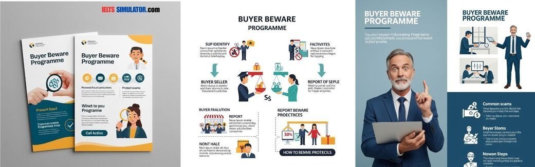 IELTS SIMULATOR ONLINE ACADEMIC IELTS LISTENING- “Buyer Beware” Programme S29AT2 FREE COMPUTER DELIVERED ONLINE IELTS SIMULATION....