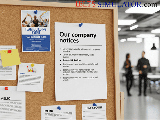 IELTS SIMULATOR ONLINE IELTS READING EASY DEMO - Our company notices Refurbishment of offices in the Perkins Building IELTS BAND 7