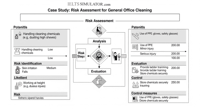IELTS SIMULATOR ONLINE IELTS READING EASY DEMO A case study of a risk assessment for general office cleaning........................