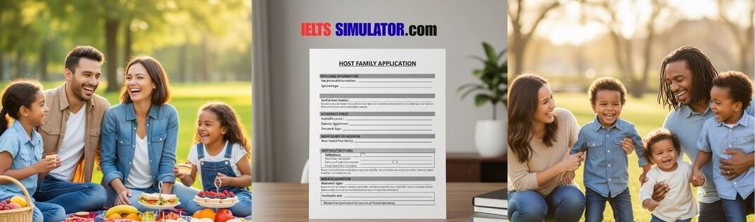 IELTS SIMULATOR ONLINE ACADEMIC IELTS LISTENING- HOST FAMILY APPLICATION S32AT1 FREE COMPUTER DELIVERED ONLINE