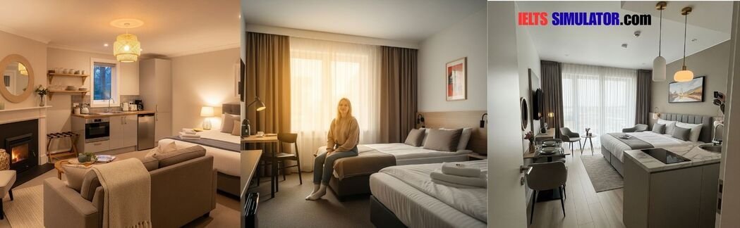 IELTS SIMULATOR ONLINE ACADEMIC IELTS LISTENING-  Short Stay Accommodation S39AT1 FREE COMPUTER DELIVERED ONLINE