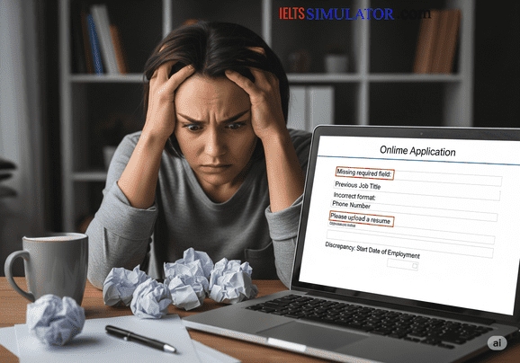 IELTS SIMULATOR ONLINE IELTS READING EASY DEMO - Mistakes when applying for a job S7GT3 FREE COMPUTER DELIVERED ONLINE IELTS SIMULATION Best BAND7 IELTS Dehradun IELTS online simulator IELTS BAND 7 Coaching Classes