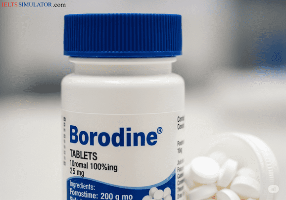 IELTS SIMULATOR ONLINE GERENAL TRAINING  READING – The name of your medicine is Borodine tablets. S20GT2 FREE COMPUTER DELIVERED ONLINE IELTS SIMULATION 